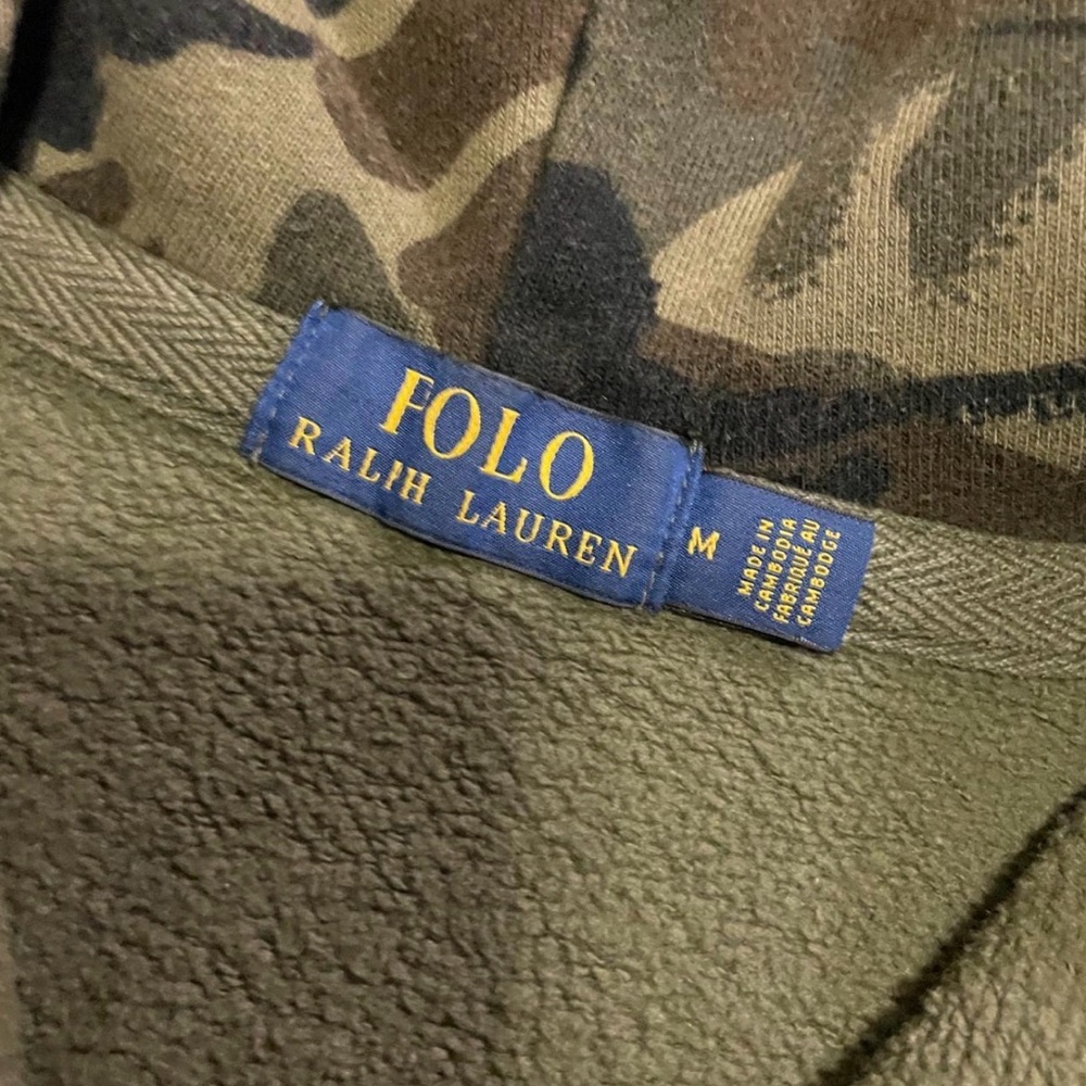 Polo Ralph Lauren Men's Camouflage Fleece Full-Zip Hoodie - Picture 4 of 5